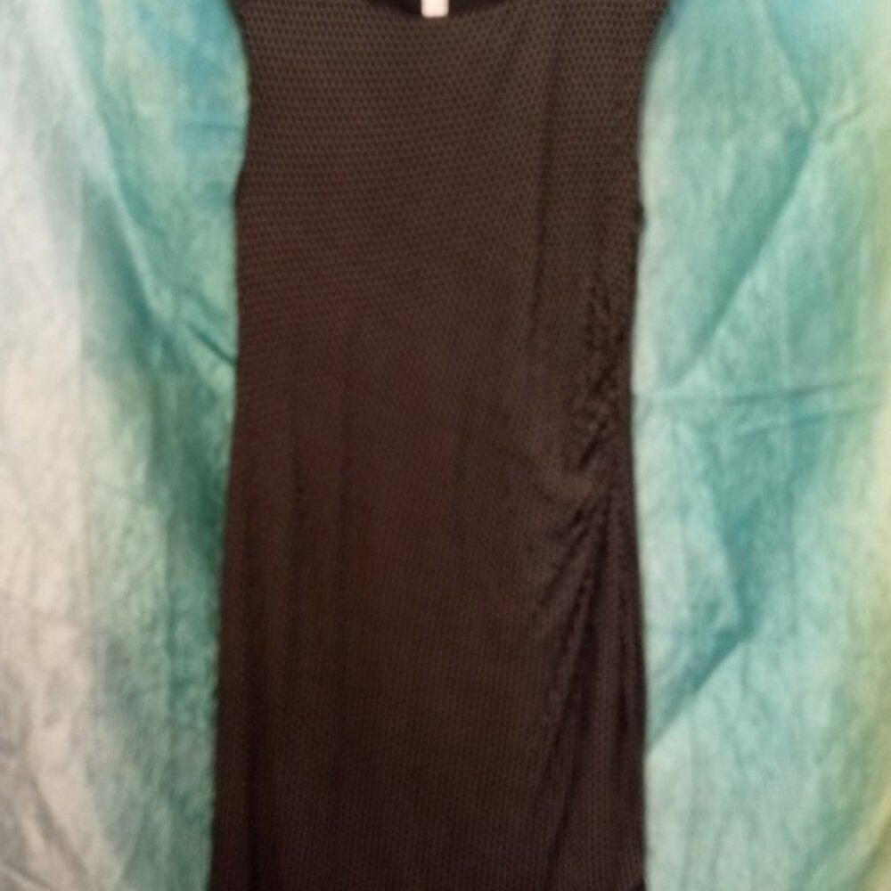 Black XL Dress with small brown checkmarks from Loft.